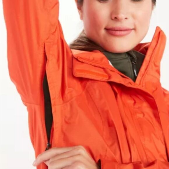 MARMOT jacket burgundy red precip eco packable coat M - Picture 17 of 17